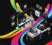 3D illustrated trade show booth featuring branded promotional giveaways in NPS Promotionals inspired brand colors.