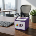 Custom Branded Memo Cube Holder - Desk Note Dispenser - Image 2