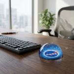 Custom Glass Dome Paperweight – Full-Color Branded Base - Image 2