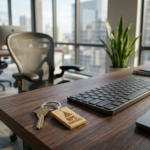 Custom Laser Engraved Rectangular Wooden Keychain - Image 2