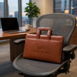 Custom Leather Document Folder Conference Bag - Image 2